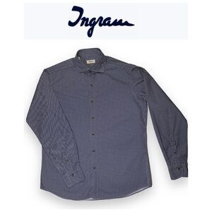 INGRAM Made in Italy 🇮🇹 long sleeve casual button-up Sz Medium